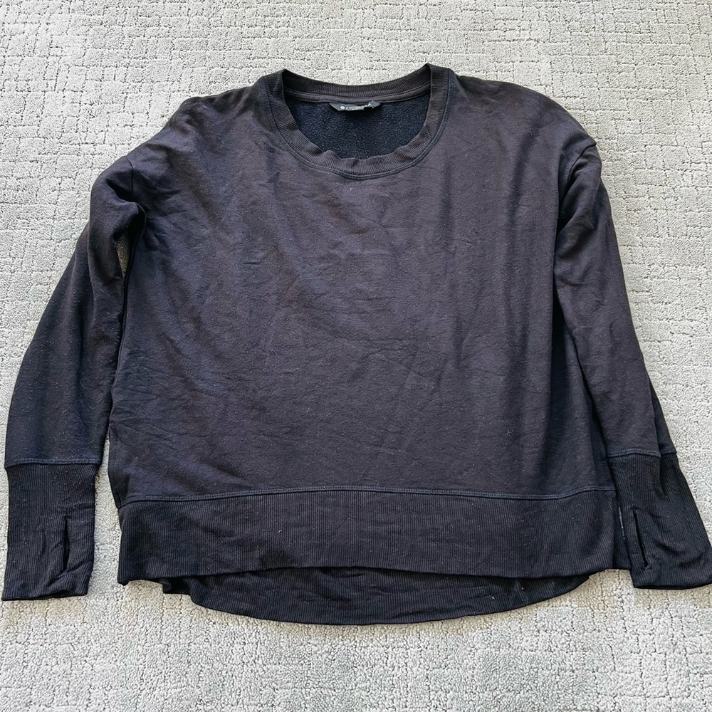 Athleta Coaster Luxe Sweatshirt, Black size S